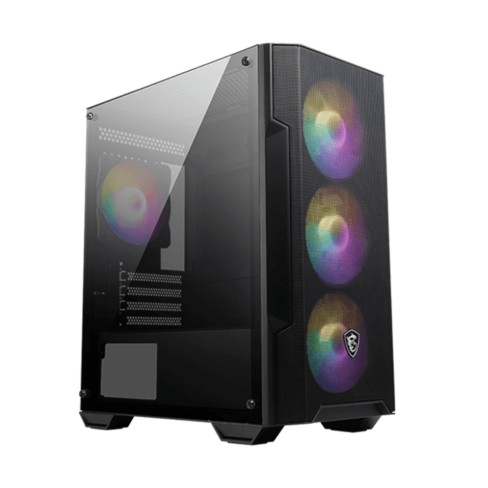Thùng máy MSI MAG FORGE M100A | Đen, kèm sẵn 4 Fan RGB