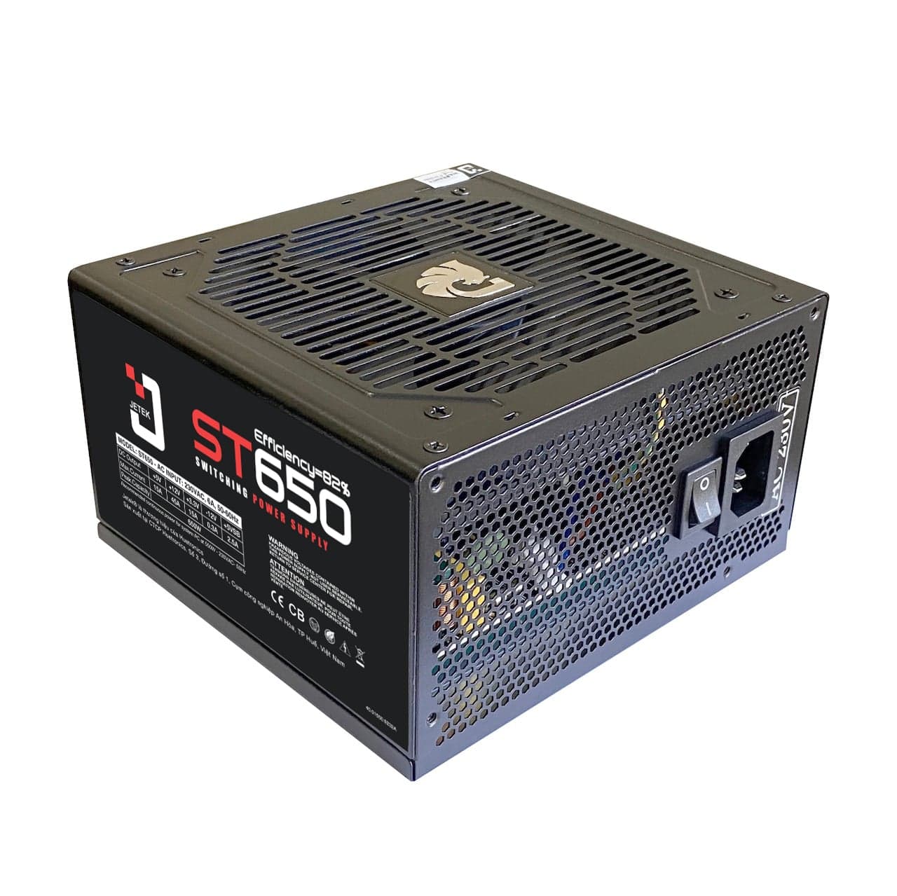 Nguồn máy tính Jetek J Series 650W (St650 Atx 12V Pfc) | Non Modular, ATX