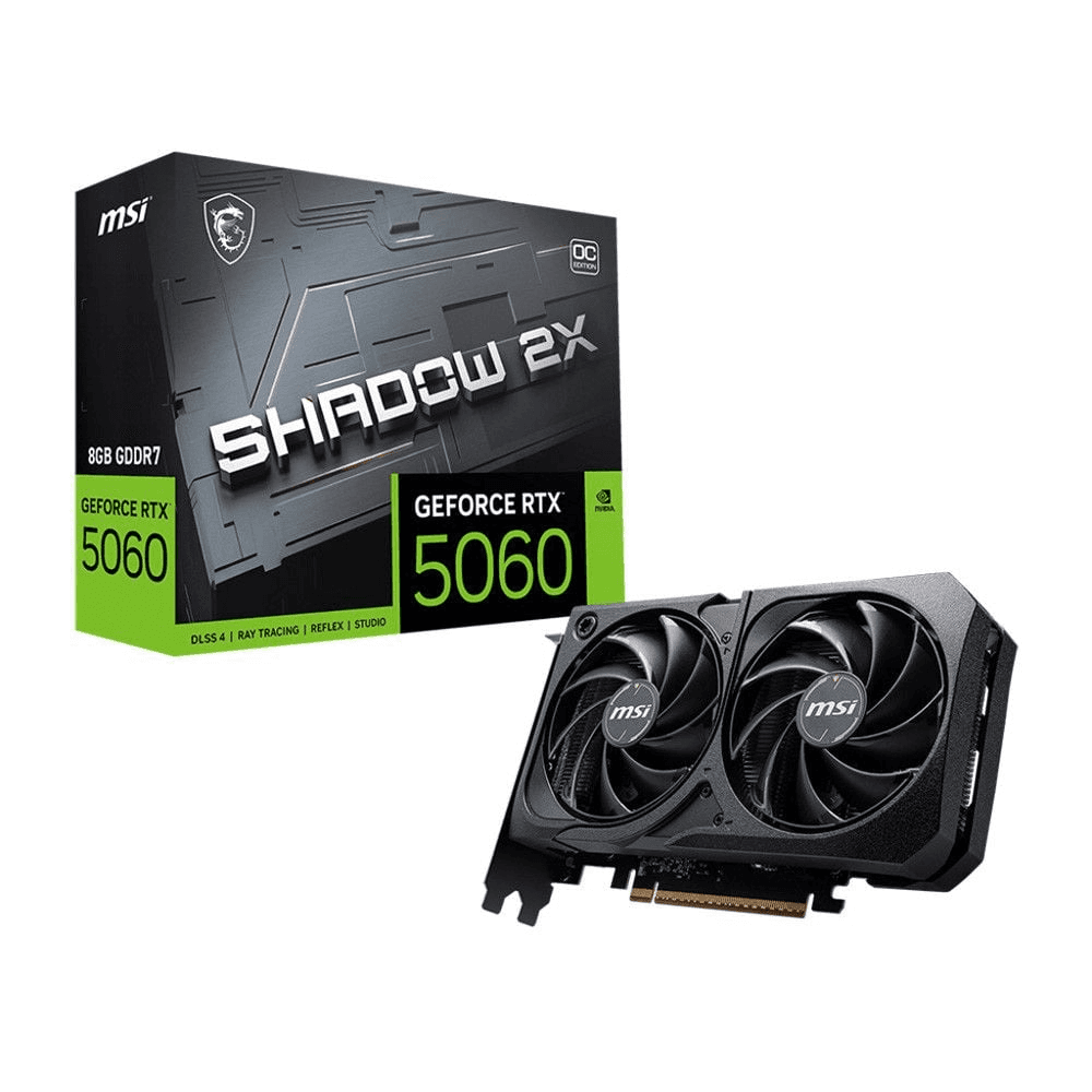 Card màn hình MSI RTX 5060 Ti Shadow 2X OC | 8GB GDDR7
