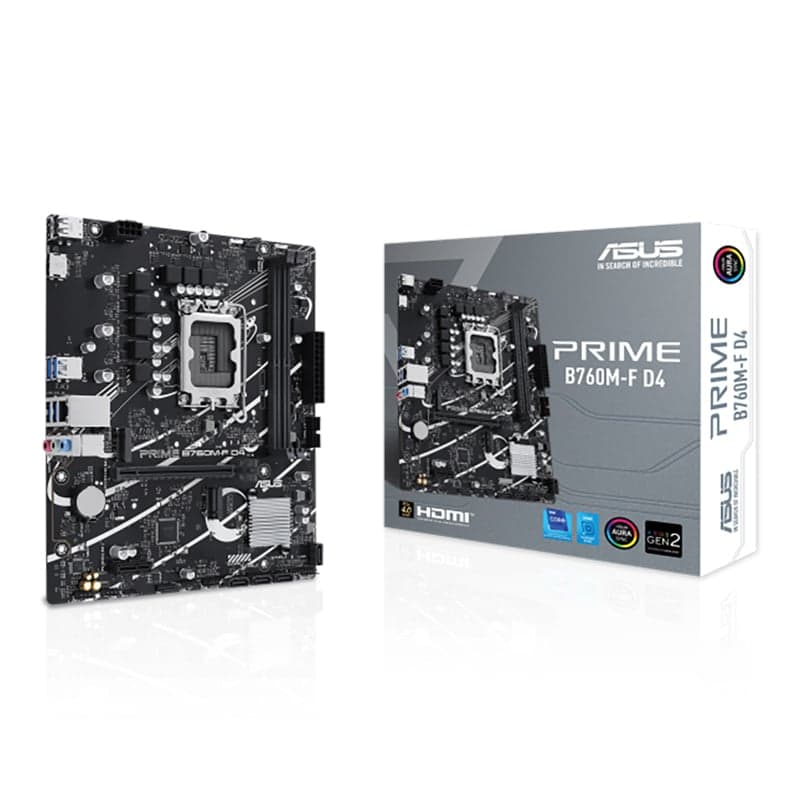 Mainboard ASUS Prime B760M-F D4 DDR4 | LGA 1700, mATX, 2 khe RAM