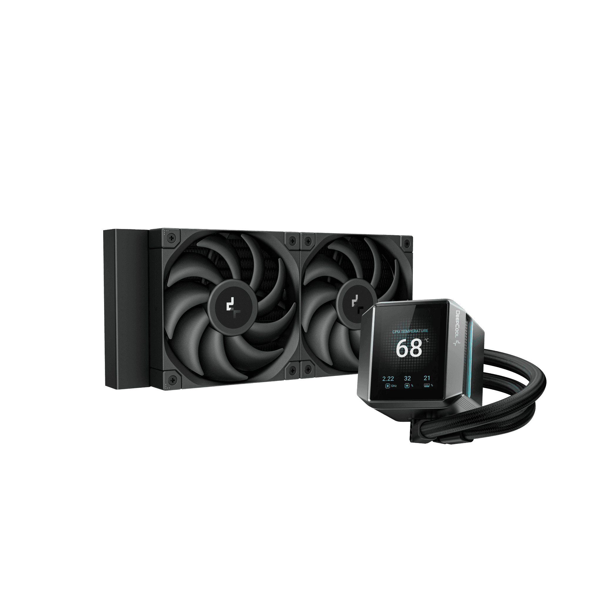 Tản nhiệt nước Deepcool Mystique 240 Black | ARGB Display, Đen