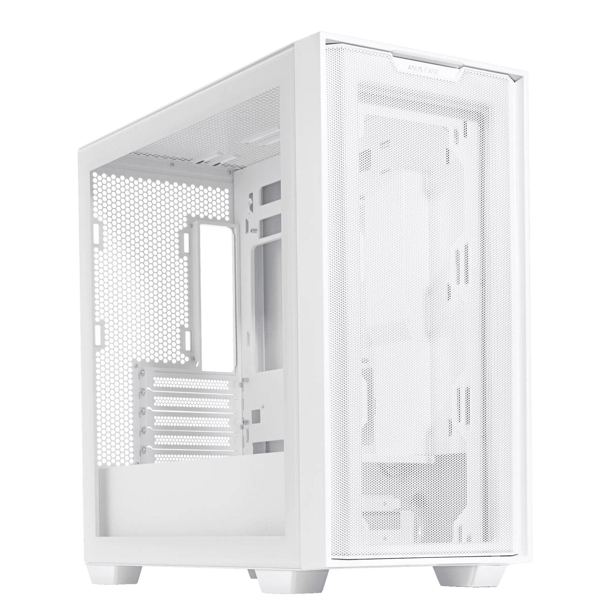 Thùng máy ASUS A21 Mesh - Trắng | AIO 360 Top, Micro ATX, không fan