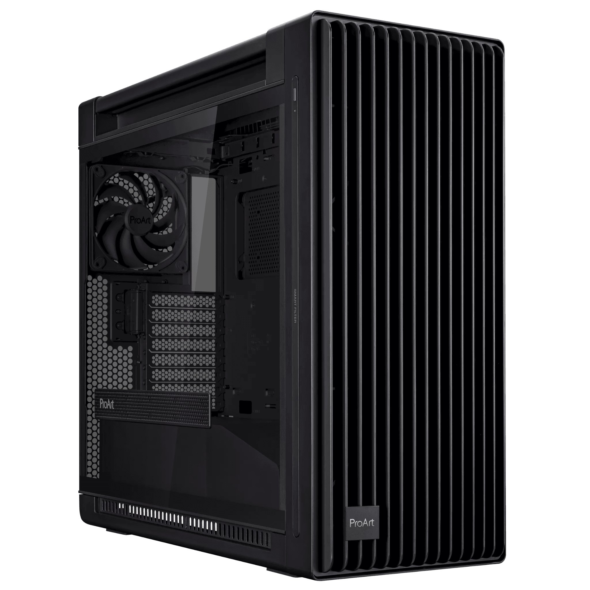 Thùng máy ASUS ProArt PA602 - Black | E-ATX, kèm sẵn 2 fan 20cm, 1 fan 14cm