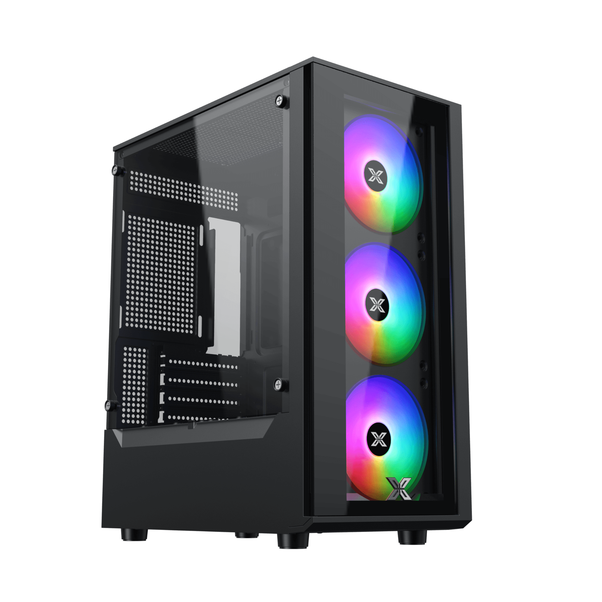 Thùng máy Xigmatek MYX 3F - Black | Kèm 3 fan led